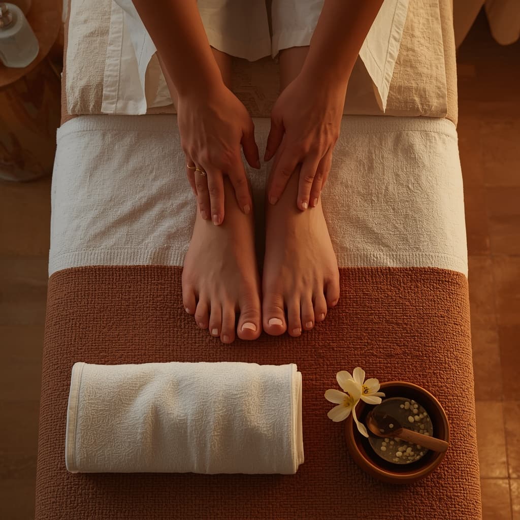 Traditional Thai foot massage treatment